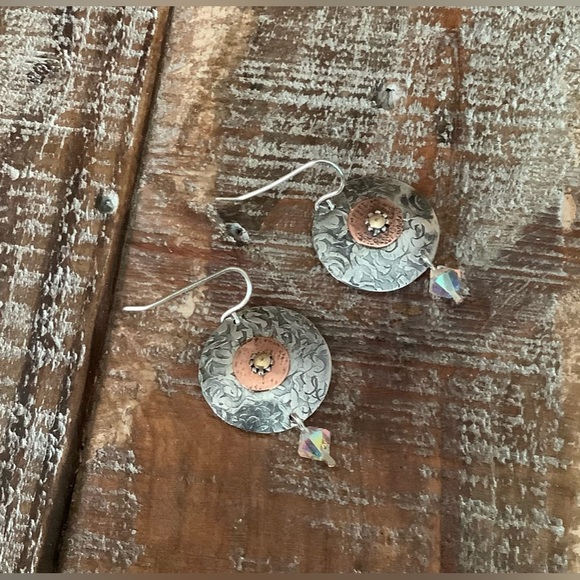 Mixed Metal Handmade Earrings by Sandy Robinson Jewelry - Picture 2 of 6